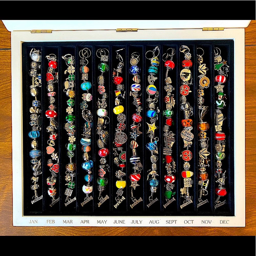 WOMENS MONTHLY THEMED CHARM BRACELETS From THE BRADFORD EXCHANGE, BARELY WORN